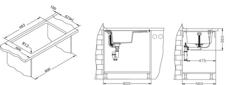 ALVEUS FORMIC 30 zlewozmywak granitowy steel (4403004)