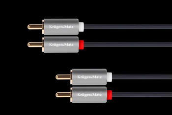 Kabel 2RCA-2RCA 1m Kruger&Matz Basic