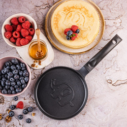 Patelnia do naleśników, wzór słonik, aluminiowa, nieprzywierająca powłoka, czarna, Ø18 cm, Klausberg, KB-7974 KB-7974