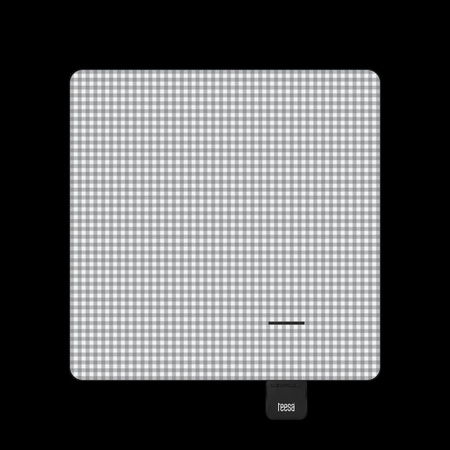 Koc mata piknikowa z izolacją 200x200 cm TEESA - szara krata