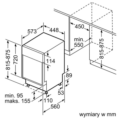 Zmywarka do zabudowy SIEMENS SN63HX17VE