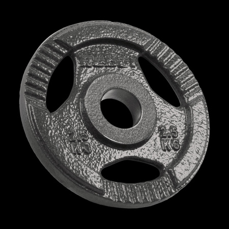 Obciążenie żeliwne olimpijskie zestaw 4x2.5kg, otwór 51mm, talerz z uchwytami, REBEL ACTIVE