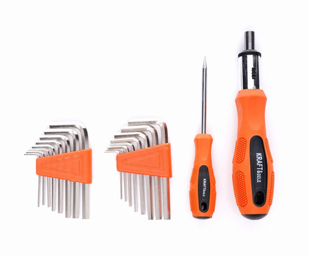 Zestaw śrubokrętów i bitów 122 el. KD10958 - KRAFT&DELE
