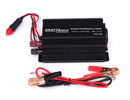 Przetwornica 12V na 230V 300W / 600W skorygowana sinusoida KD1258 - KRAFT&DELE