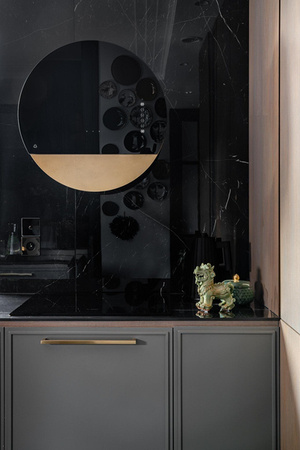 Okap przyścienny Eclipse Black/Gold CDO6001CZ Ciarko Design