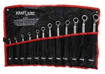KLUCZE DWUSTRONNIE-OCZKOWE 12el. KD10939 - KRAFT&DELE