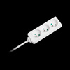 Przedłużacz biały Rebel 3 gniazda, kabel 3m (3x1,5mm), bez przełącznika
