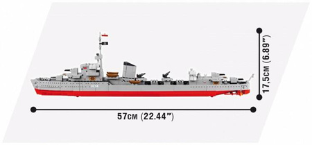 Klocki World of Warships 680 elementów - ORP Błyskawica