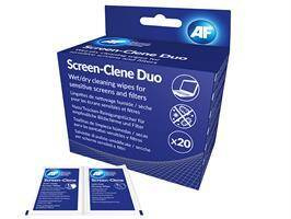Chusteczki czyszczące AF SCREEN CLENE DUO DRY & WET 20pairs