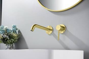 Bateria umywalkowa podtynkowa BOSTON BOS-BPU.110 ZŁOTO SZAMPAŃSKIE Blue Water