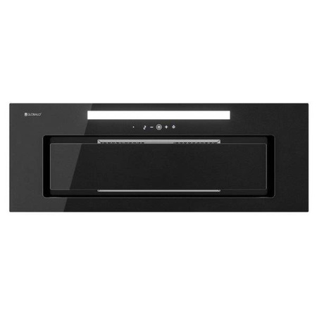 Okap podszafkowy czarny szkło 60 cm kuchenny Loteo 80.4 Black GLOBALO