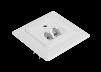 Puszka naścienna podwójna 8P4C przelotowa