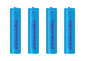 ESPERANZA AKUMULATORKI NI-MH AAA 1000MAH 4SZT. NIEBIESKIE