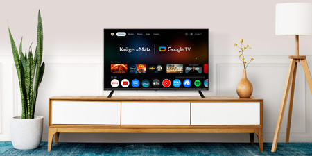 Telewizor Kruger&Matz 32&quot; HD Google TV 5.0, DVB-T2/S2/T/C H.265 HEVC