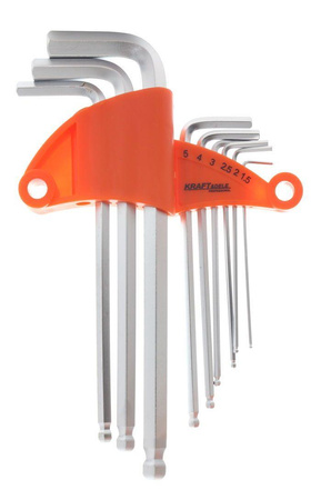 Zestaw 18 imbusów kulkowych + gwiazdkowych KD10297 - KRAFT&DELE
