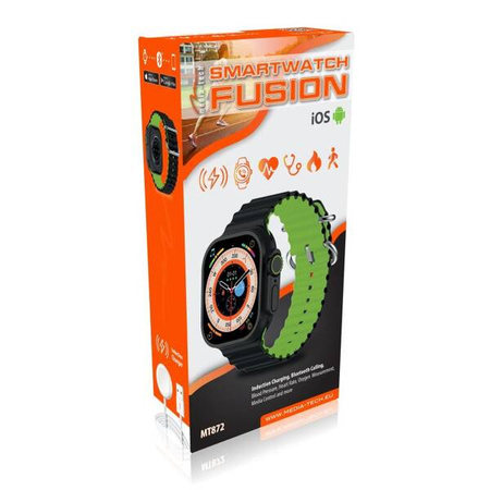 SMARTWATCH FUSION – Rozmawiaj przez Bluetooth oraz ładuj bezprzewodowo (indukcja). Pomiary pulsu, ciśnienia i natlenienia krwi, monitorowaniem aktywności & snu. 3-osiowy czujnik ruchu i wiele innych przydatnych funkcji.