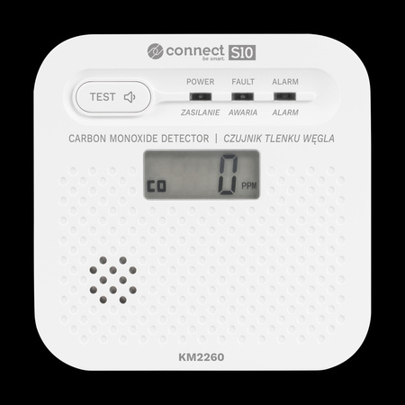 Czujnik czadu, tlenku węgla Kruger&Matz Connect S10 Tuya PN-EN50921