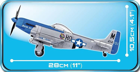 Klocki Small Army 265 elementów North American P-51D Mustang myśliwiec amerykański