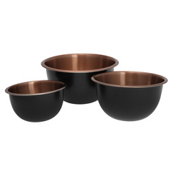 Misy, stal, czarne, zestaw 3 sztuki 1.6l, 3l i 5l Klausberg KB-7394