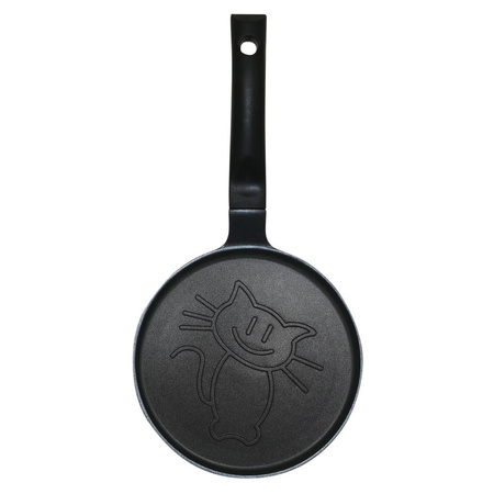 Patelnia do naleśników, wzór kotek, aluminiowa, nieprzywierająca powłoka, czarna, Ø18 cm, Klausberg, KB-7973 KB-7973