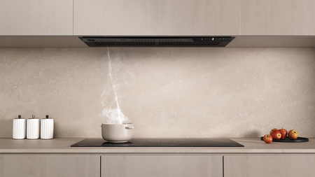 Okap w pełni zintegrowany, łatwy w montażu i z miejscem na przechowywanie INTEGRA GFI 97350 EOS BK TEKA