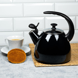 Czajnik tradycyjny, emaliowany 2,8l czarny Klausberg KB-7403