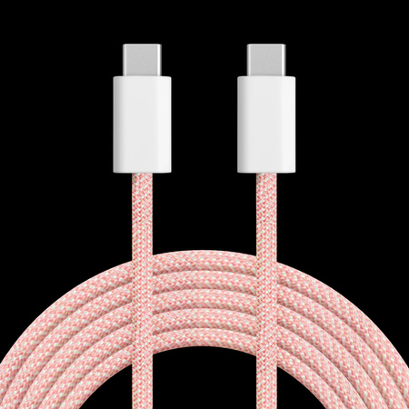 Kabel USB typu C - USB typu C 60 W 1 m różowy Kruger&Matz Basic