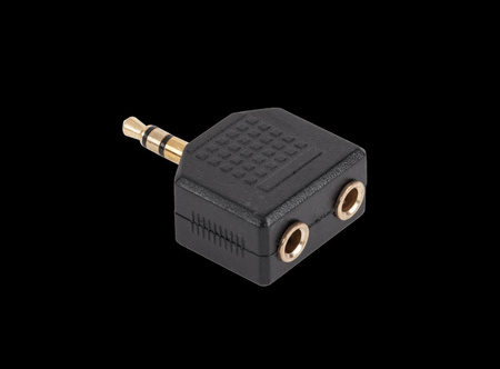 Złącze Jack 3.5/2x3.5 złote NH552