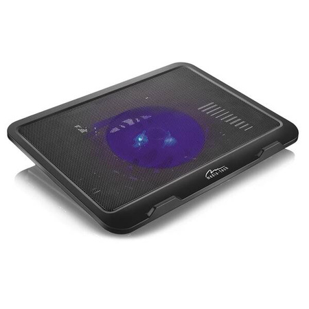 SILENT COOLING PAD - Podkładka chłodząca dla laptopów 15,6" i mniejszych, cichy & wydajny wiatrak 13,5cm, przelotowy port USB, podświetlenie