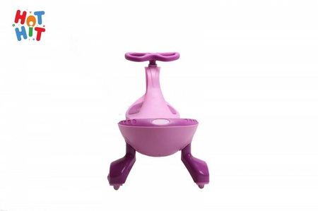 Jeździk Grawitacyjny Swing Car- Kauczukowe Koła LED różowy