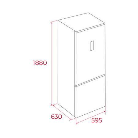 Chłodziarko-zamrażarka wolnostojąca 188x60cm NFL 355 WH TEKA