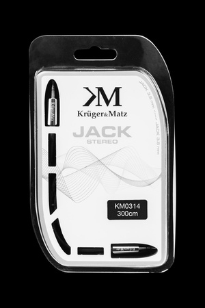 Kabel wtyk prosty - wtyk prosty jack 3.5 stereo 3.0m Kruger&Matz
