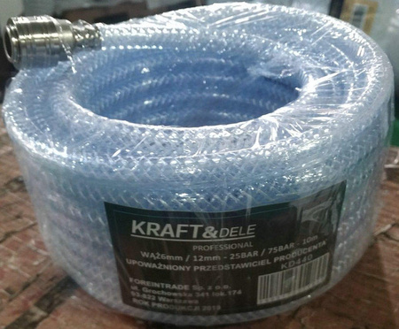 Wąż pneumatyczny zbrojony 12mm 10m KD440 - KRAFT&DELE
