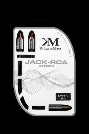 Kabel wtyk jack 3.5 - 2RCA stereo 1.8m Kruger&Matz
