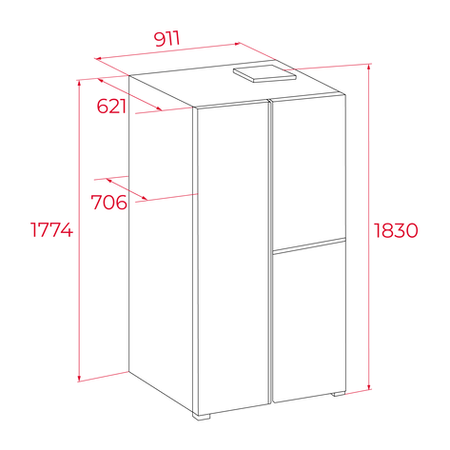 Lodówka Side by Side z winiarką RLF 85950 GBK TEKA