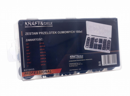 Przelotki gumowe 180szt. KD10485 - KRAFT&DELE
