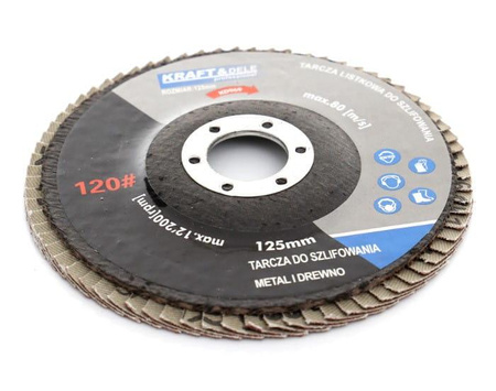 Komplet tarcz listkowych 10szt. 125mm P80 KD967 - KRAFT&DELE