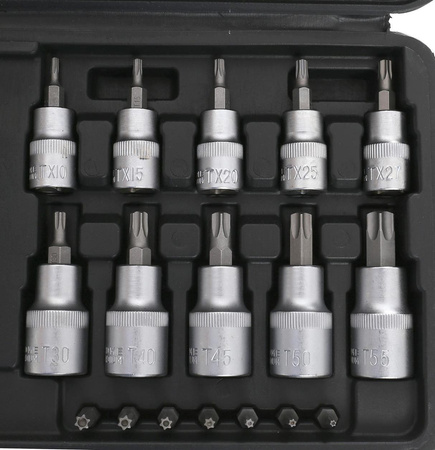 Zestaw Bitów i Nasadek Torx 30cz. KD10242 - KRAFT&DELE