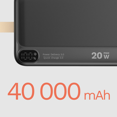 POWER BANK Kruger&Matz 40000 mAh Li-ion z funkcją QC oraz PD