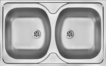 Zlewozmywak stalowy 2-komorowy - nakładany (ZM5 0200) - Deante
