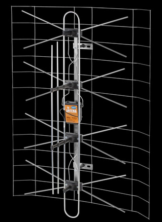 Antena TV siatkowa kompletna(zasilacz+wzmacniacz)+DIPOL 3DX