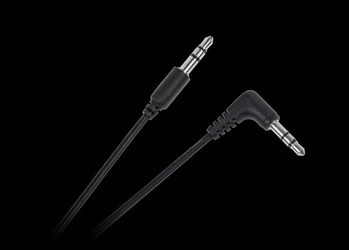 Kabel JACK 3.5 wtyk - JACK 3.5 wtyk 0.5m kątowo-prosty Cabletech standard