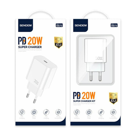 Ładowarka sieciowa OG73 20W USB typu C z funkcją Power Delivery