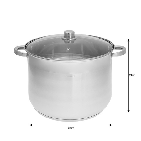 Garnek stal, Ø32cm 18.7l Klausber KB-7167