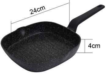 Patelnia, kolor czarny-marmurek, Ø24CM Klausber KB-7661