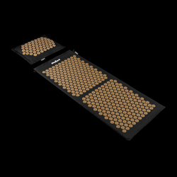 Mata zdrowotna ECO z kolcami do akupresury z poduszką, 110x42cm, XL, szare kolce, Rebel Active