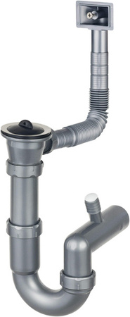 Syfon do zlewozmywaka stalowego 1-komorowego - odpływ 2" (ZXY 9921) - Deante