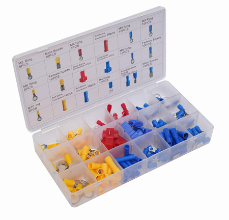 Zestaw konektorów izolowanych 160szt. KD10487 - KRAFT&DELE