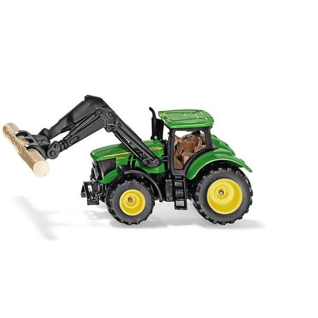 John Deere z chwytakiem do bali drzewa