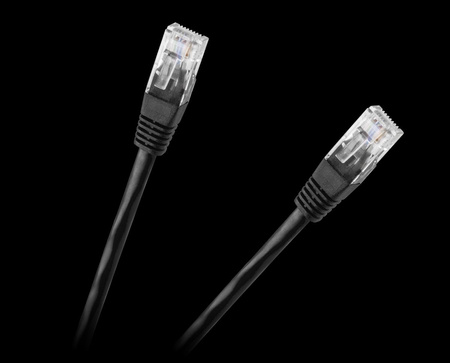Patchcord kabel UTP 8c wtyk-wtyk 0,5m CCA czarny